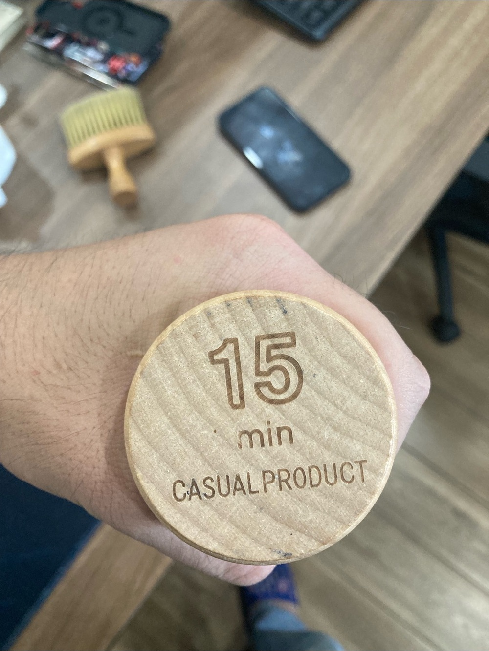 15-Minute Wooden Timer - Natural Wood